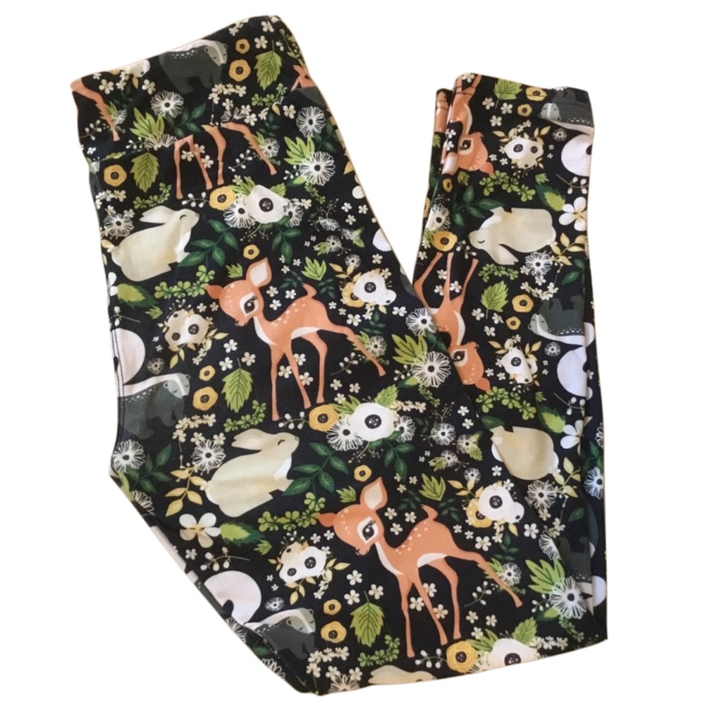 Springtime Woodland Animal Leggings